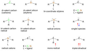 Fi. 2. Carbene, silylene, mono-radical, radical ions.