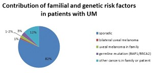 Fig. 1. Contribution of familial and genetic risk factors in patients with UM.