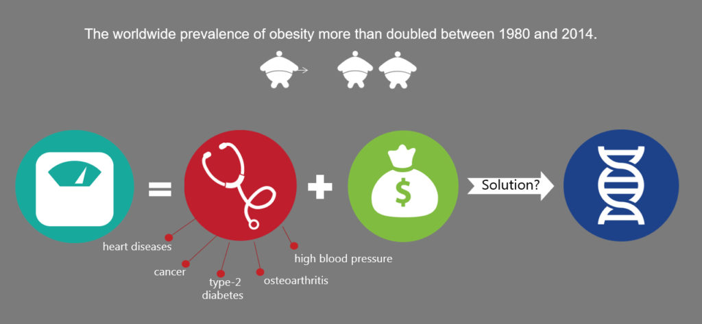 1980年至2014年间，全球肥胖患病率增加了一倍多