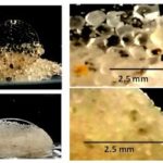 Formation of tightly packed encapsulation observed with both medium sand