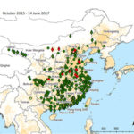 中国甲型禽流感(H7N9)病毒感染分布先进的